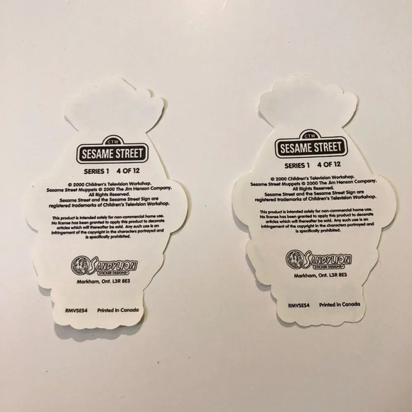 2000 Sesame Street Sandylion Stickers Henson Bert Grover Ernie Count Lot of 8 - Picture 3 of 12